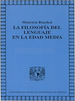 cover image of La filosofía del lenguaje en la Edad Media